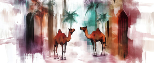 Camel Rendez Vous | Camel Wall Art | Limited Edition | Wallimals