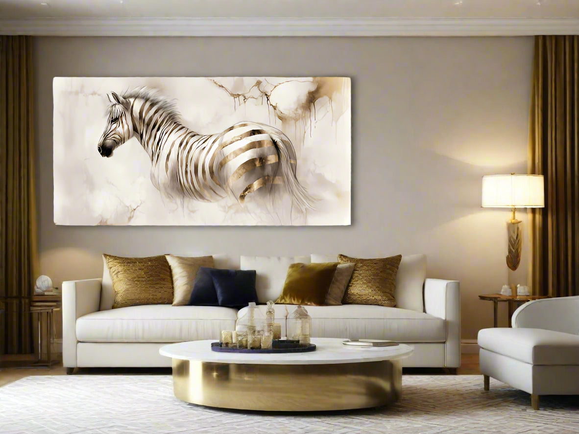 Choosing Gold in a Black and White World | Zebra Wall Art | Limited Edition | Wild Essence