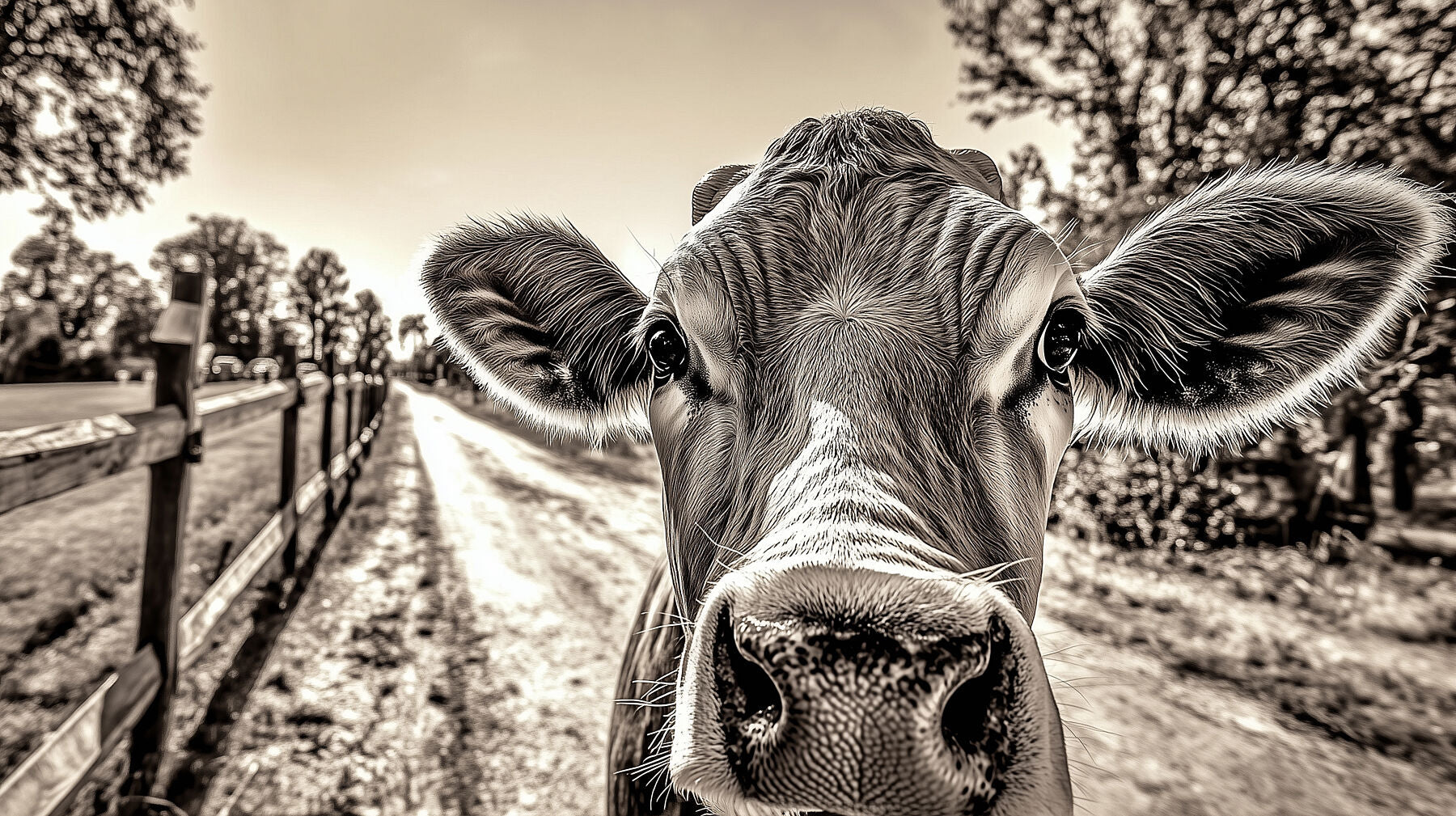 Close Encounter | Cow Wall Art | Limited Edition | Wallimals