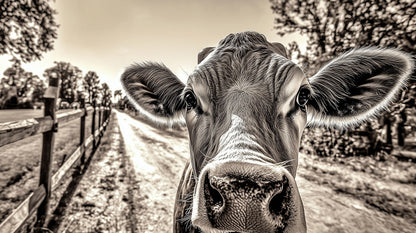 Close Encounter | Cow Wall Art | Limited Edition | Wallimals