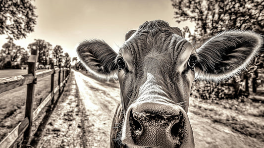 Close Encounter | Cow Wall Art | Limited Edition | Wallimals