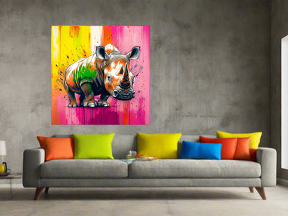 Colorproof | Rhino Wall Art | Limited Edition | Wild Essence