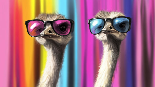 Colour Us Fabulous | Ostrich Wall Art | Limited Edition | Wallimals