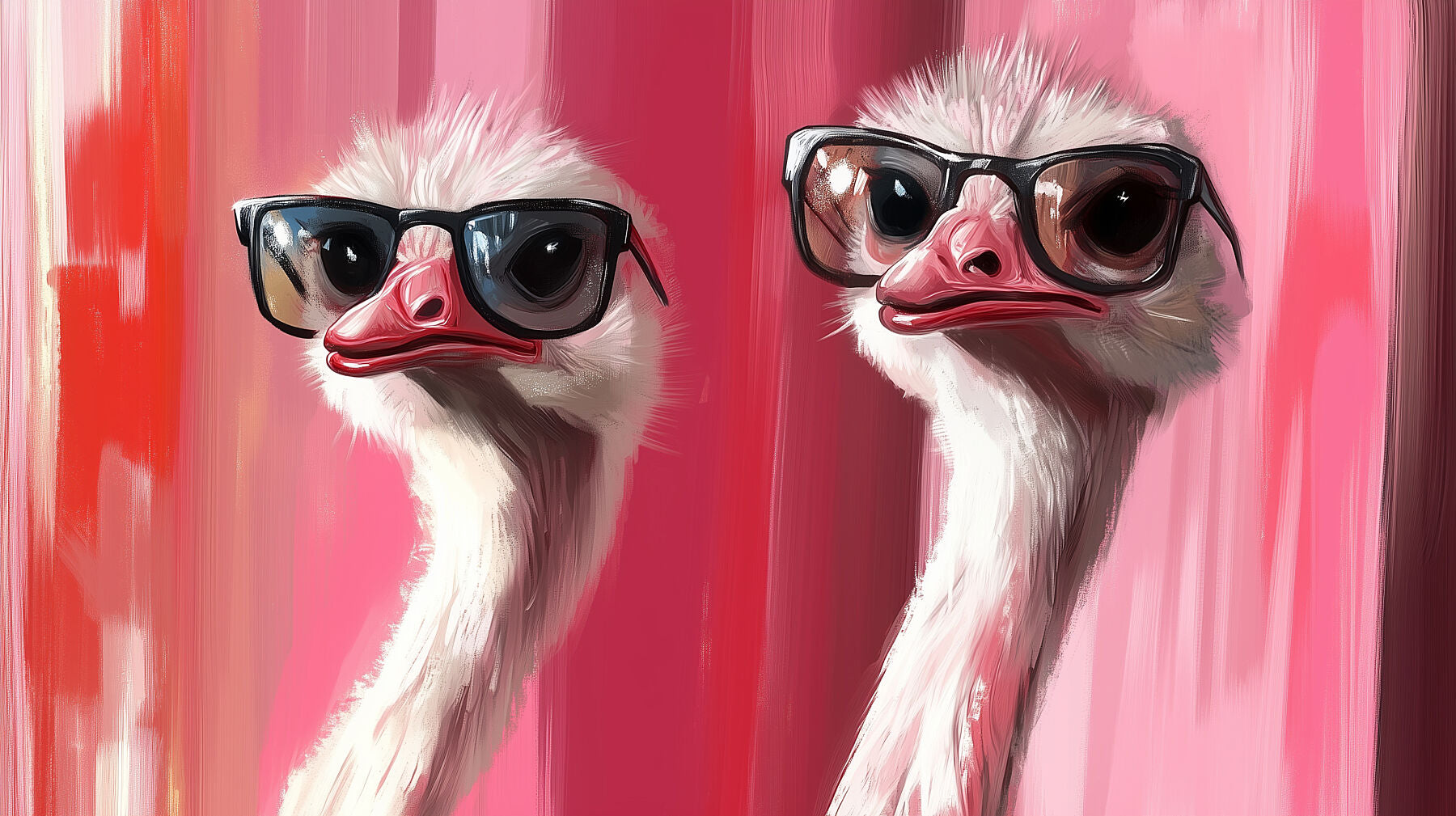 Double Trouble | Ostrich Wall Art | Limited Edition | Wallimals