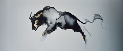 Ember Charge | Abstract Ox Wall Art | Limited Edition | Wild Essence