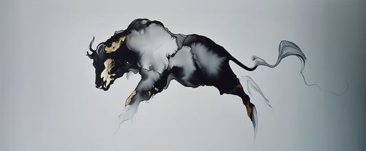 Ember Charge | Abstract Ox Wall Art | Limited Edition | Wild Essence