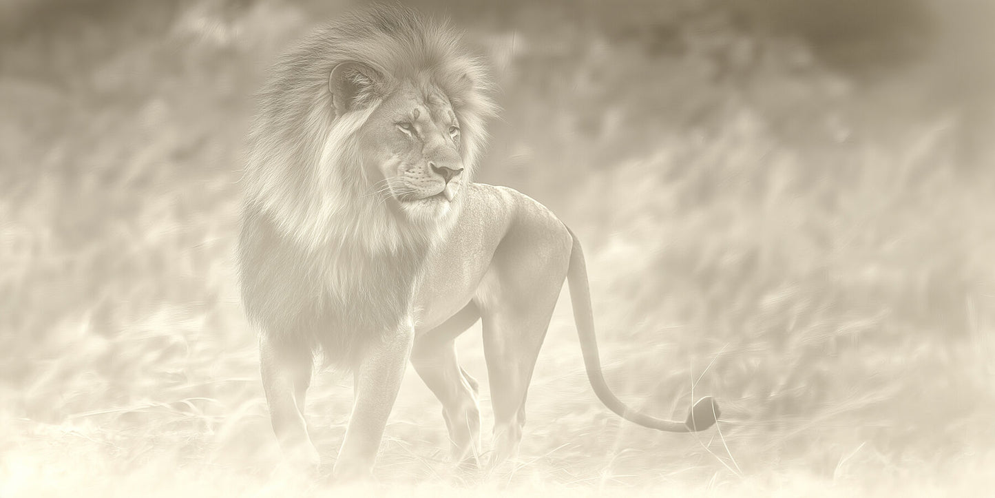 Faded | Lion Wall Art | Limited Edition | Wallimals