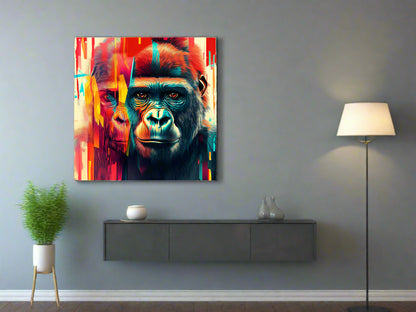 Finding Inner Peace | Geometric Gorilla Wall Art | Limited Edition | Wild Essence