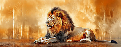 Finding Inner Peace in a Chaotic World | Lion Wall Art | Limited Edition | Wallimals