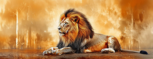 Finding Inner Peace in a Chaotic World | Lion Wall Art | Limited Edition | Wallimals
