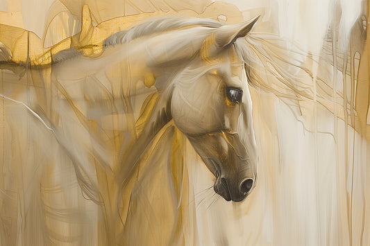 Golden Focus | Horse Wall Art | Limited Edition | Wild Essence