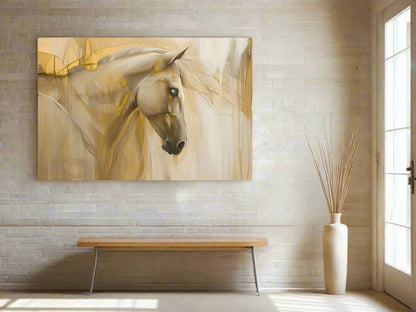 Golden Focus | Horse Wall Art | Limited Edition | Wild Essence