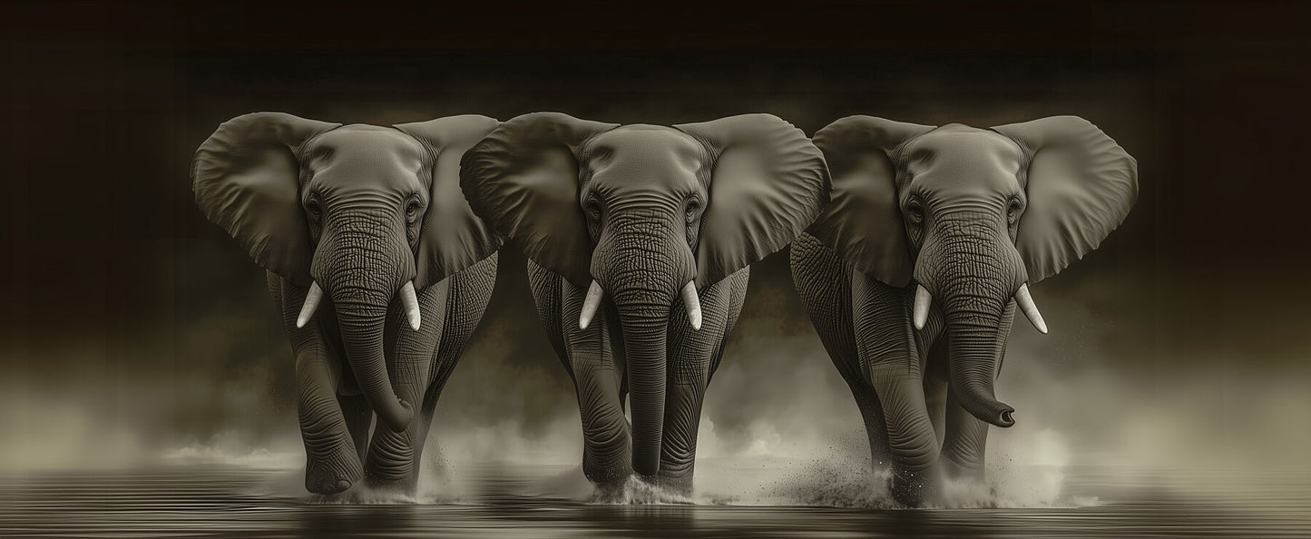 Gracefully Move Forward | Elephant Wall Art | Limited Edition | Wild Essence