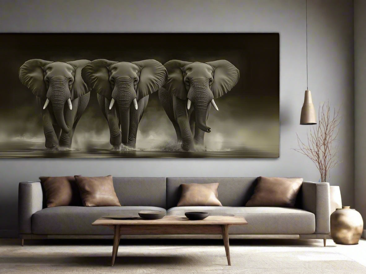 Gracefully Move Forward | Elephant Wall Art | Limited Edition | Wild Essence