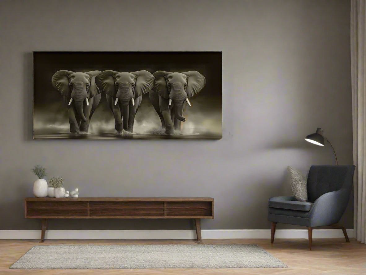Gracefully Move Forward | Elephant Wall Art | Limited Edition | Wild Essence