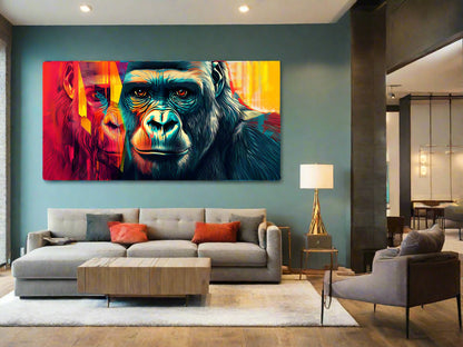 Inner Wisdom | Geometric Gorilla Wall Art | Limited Edition | Wild Essence
