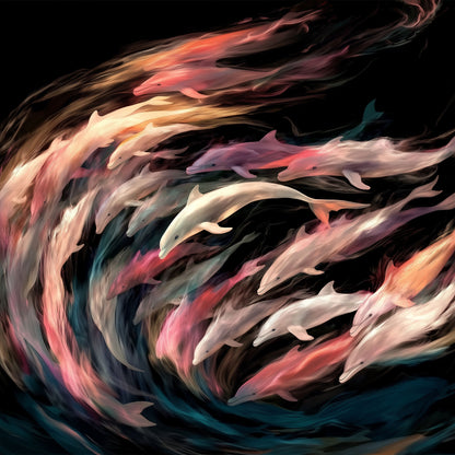 Into the Flow of Things | Dolphin Wall Art | Limited Edition | Wallimals