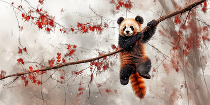 Just trying another perspective | Red Panda Wall Art | Limited Edition | Wallimals