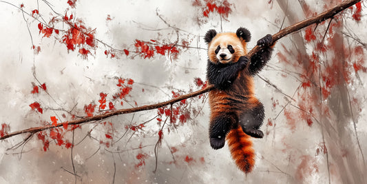 Just trying another perspective | Red Panda Wall Art | Limited Edition | Wallimals