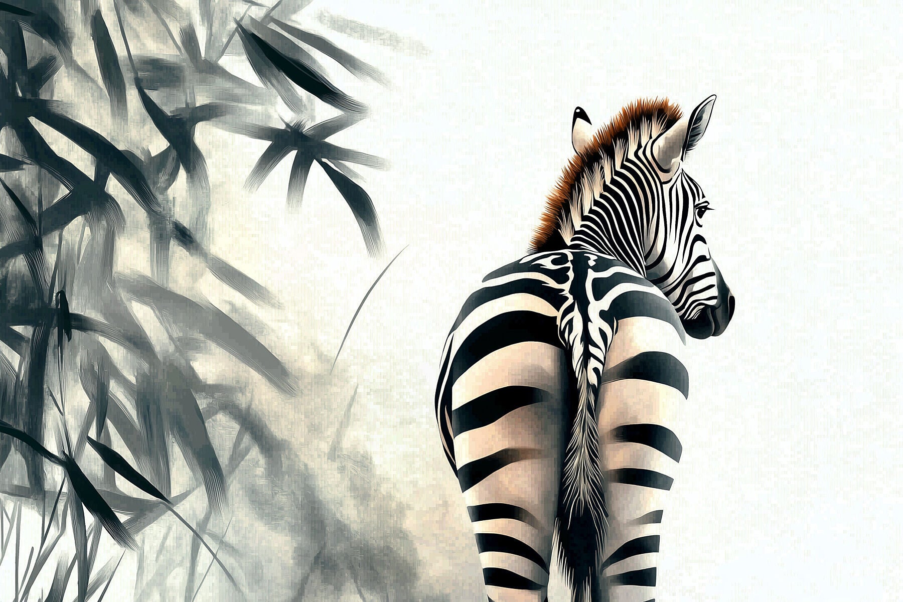 La Derrière | Zebra Wall Art | Limited Edition | Wallimals