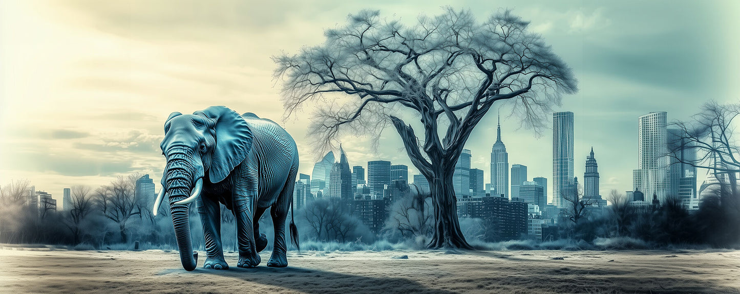 Lonesome Wanderer | Elephant Wall Art | Limited Edition | Wallimals
