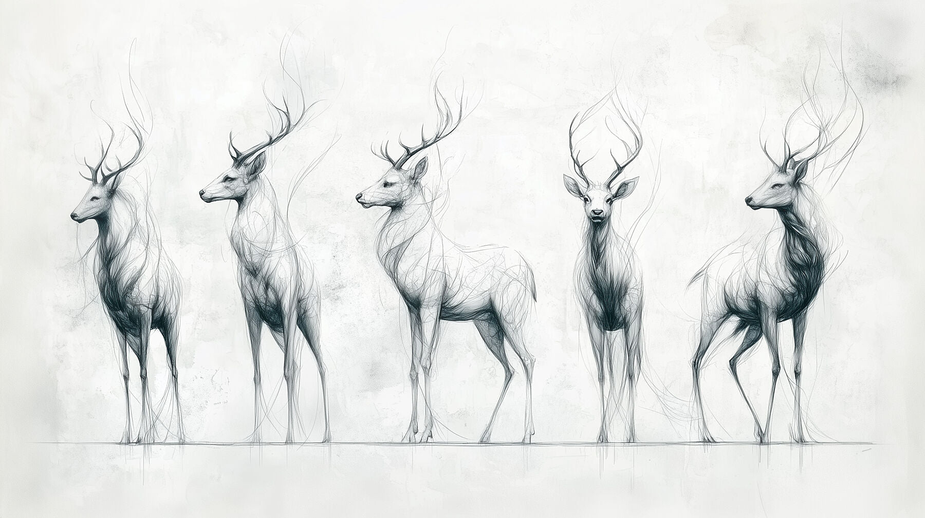 Looking The Other Way | Minimalist Deer Wall Art | Limited Edition | Wild Essence