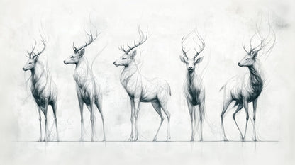 Looking The Other Way | Minimalist Deer Wall Art | Limited Edition | Wild Essence