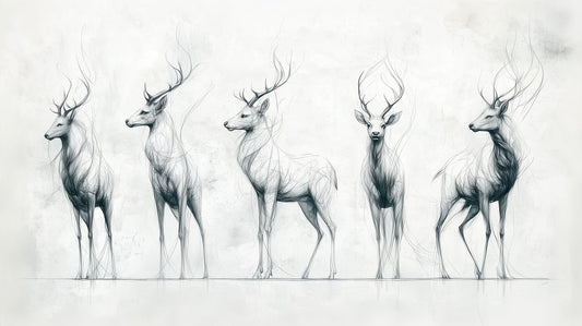 Looking The Other Way | Minimalist Deer Wall Art | Limited Edition | Wild Essence