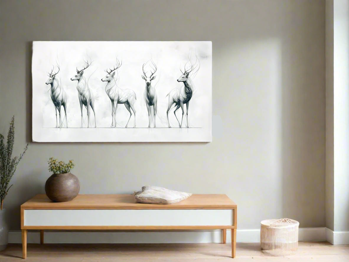 Looking The Other Way | Minimalist Deer Wall Art | Limited Edition | Wild Essence
