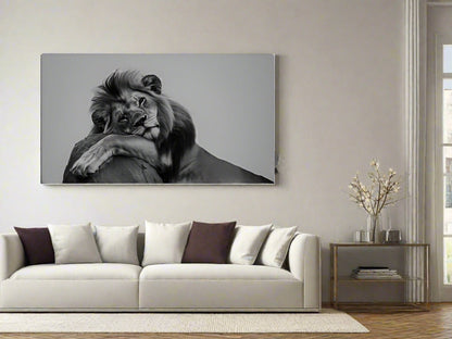 Majestic Recharge | Monochrome Lion Wall Art | Limited Edition | Wild Essence