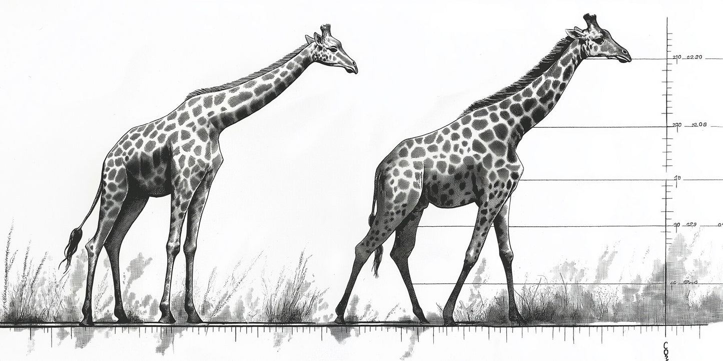 Measuring Up | Giraffe Wall Art | Limited Edition | Wallimals