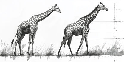 Measuring Up | Giraffe Wall Art | Limited Edition | Wallimals