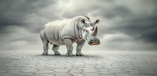 Neither Nor | Rhino Wall Art | Limited Edition | Wallimals