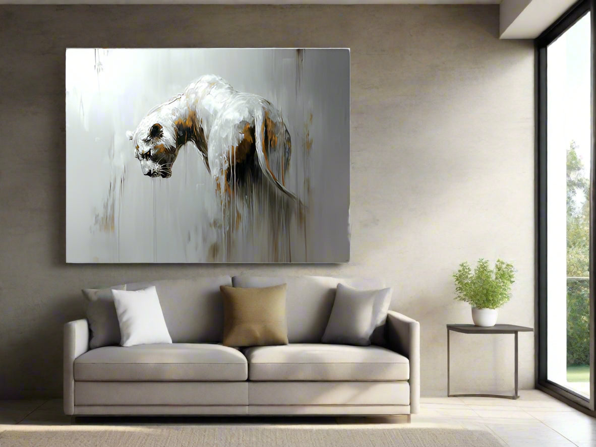 Presence in Silence | Brushwork Lion Wall Art | Limited Edition | Wild Essence
