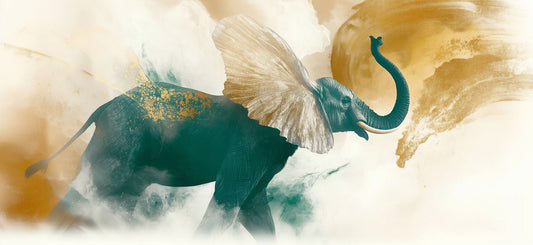 Pursuit of Happierness | Elephant Wall Art | Limited Edition | Wild Essence