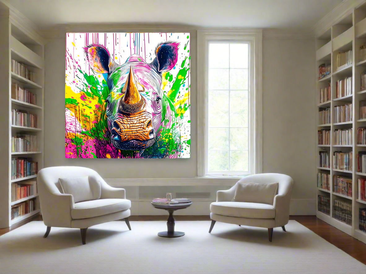 Save the White Rhino | Rhino Wall Art | Limited Edition | Wild Essence