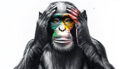 Selective Hearing | Chimpanzee Wall Art | Limited Edition | Wild Essence