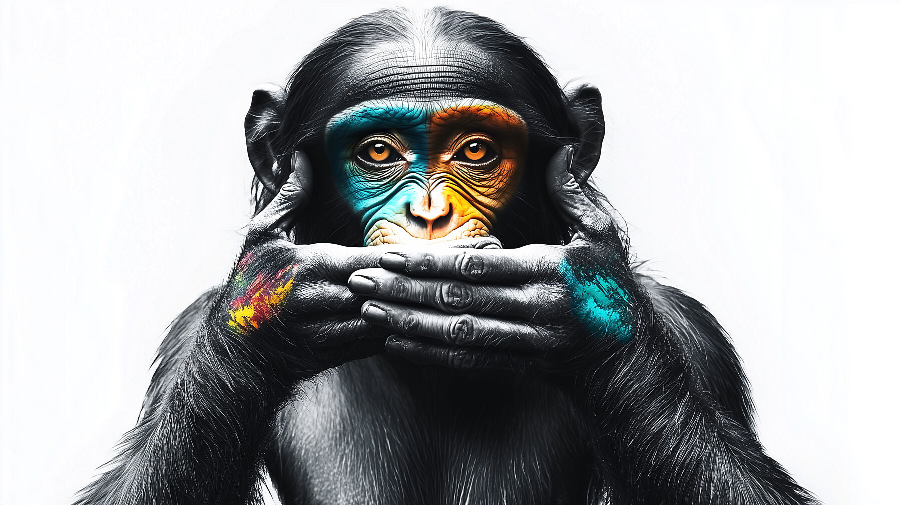 Selective Silence | Chimpanzee Wall Art | Limited Edition | Wild Essence