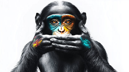 Selective Silence | Chimpanzee Wall Art | Limited Edition | Wild Essence