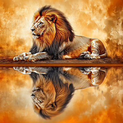Self Reflection | Lion Wall Art | Limited Edition | Wallimals