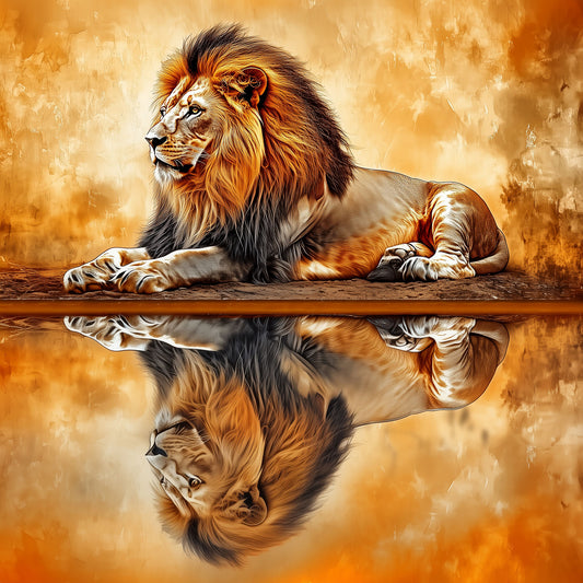Self Reflection | Lion Wall Art | Limited Edition | Wallimals