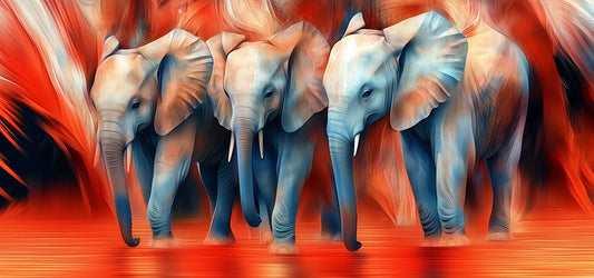 Shoulder by Shoulder | Elephant Wall Art | Limited Edition | Wild Essence