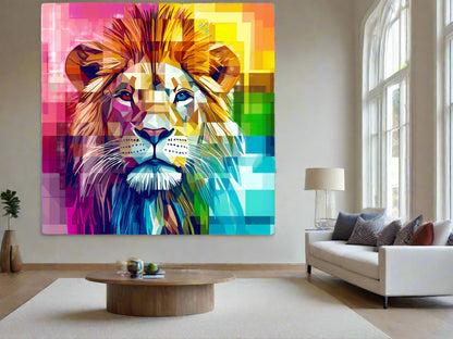 Show Your True Colors | Geometric Lion Wall Art | Limited Edition | Wild Essence