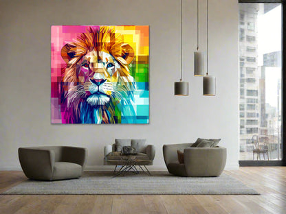 Show Your True Colors | Geometric Lion Wall Art | Limited Edition | Wild Essence