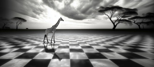Strategically Plotting the Next Move | Giraffe Wall Art | Limited Edition | Wild Essence