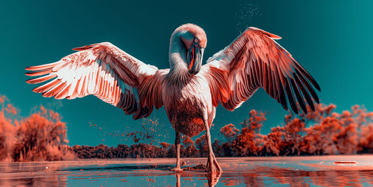 Strike A Pose | Vibrant Flamingo Wall Art | Limited Edition | Wild Essence