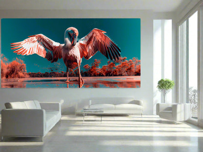 Strike A Pose | Vibrant Flamingo Wall Art | Limited Edition | Wild Essence