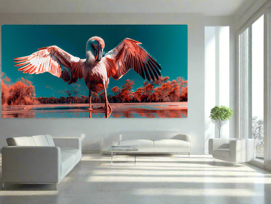 Strike A Pose | Vibrant Flamingo Wall Art | Limited Edition | Wild Essence