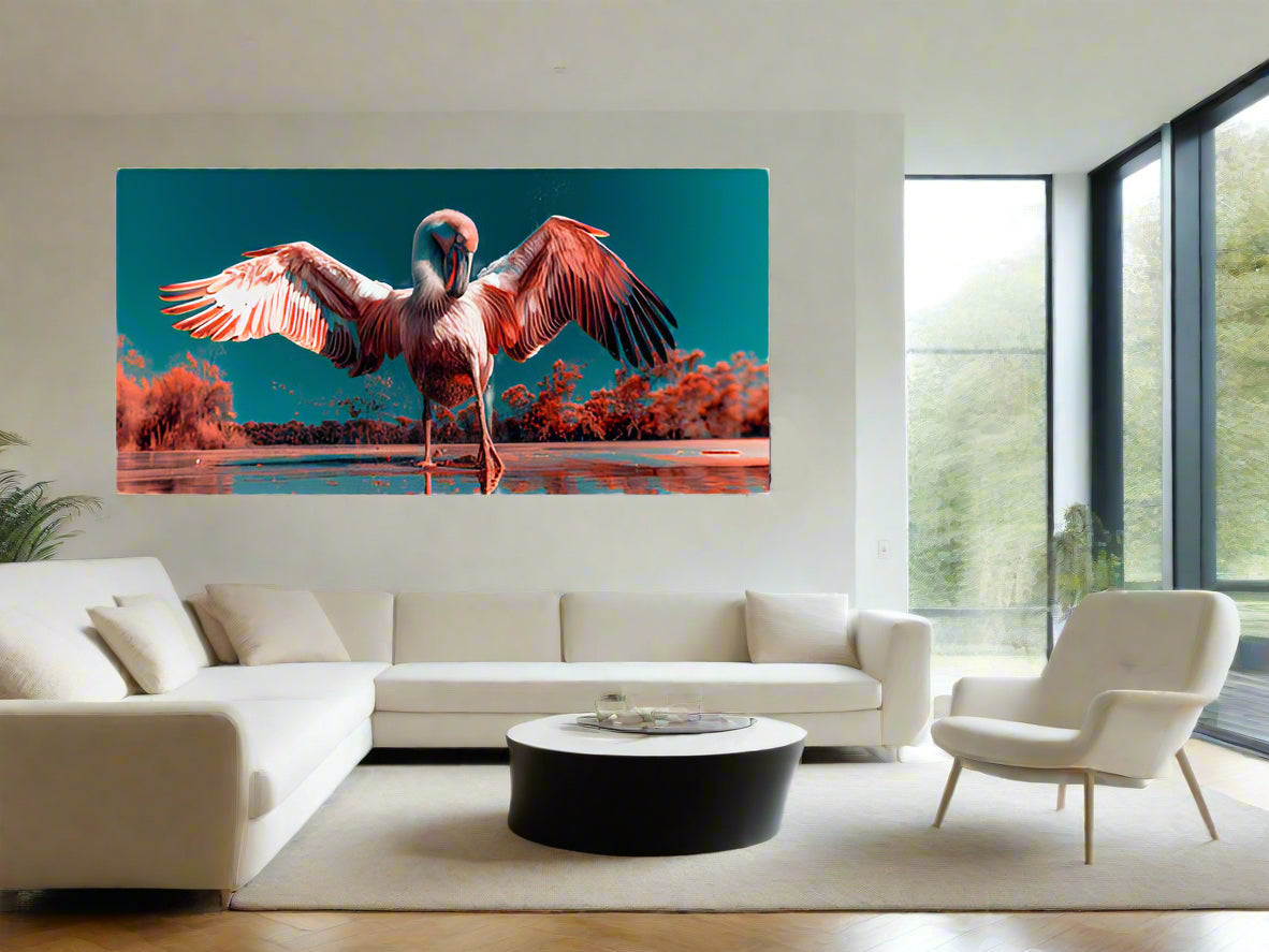 Strike A Pose | Vibrant Flamingo Wall Art | Limited Edition | Wild Essence
