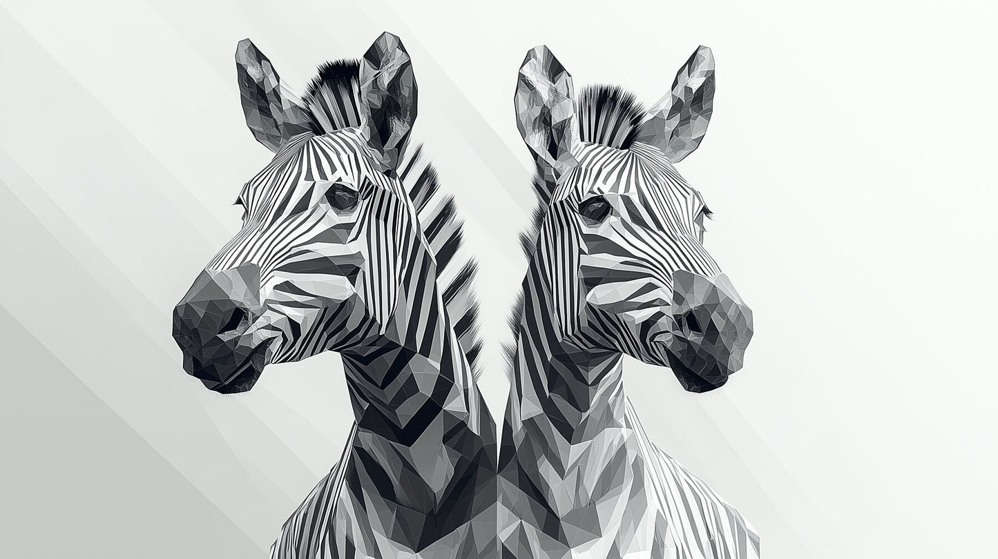 Symmetrical Vibes | Geometric Zebra Wall Art | Limited Edition | Wild Essence